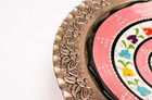 Vintage 900 K Silver Plated Turkey Hand Painted Porcelain Plate