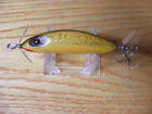 Beautiful Vintage Original Wooden Heddon Sos 160 Glass Eye L-rig In Silver Scale