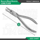 Bracket Removing Long Posterior Adhesives Band Remover Dental Orthodontic Pliers