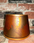 Yankee Candle 4  X 5  Gold Fall Leaves Frosted Glass Flickering Candle Shade Nib