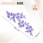 2pcs Long Patch Flower Vine With Leaf  10  X 4  Iron On Patch Applique  Purple