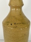 Vintage Salt Glazed Stoneware Bottle - For Beer Soda Ale Signed  C A Potter 10 