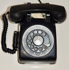 Lot   Vintage  50s    60s Western Electric Black Rotary Phones  4-prong Cord 