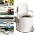 2-gal Portable Toilet Travel Camping Outdoor Indoor Commode Potty W  Tissue Box