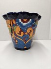 Hand-painted Mexican Talavera Pottery Planter Pot Colorful 