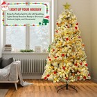 6 7 5ft Prelit Artificial Christmas Tree lights Snow Flocked Xmas Tree Holiday   