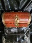Vintage Antique India Kerala Malabar Brass Decorated Treasure Chest Box