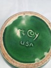 Vintage Mccoy Green Pedestal Planter Fluted Ribbed Flower Pot Bowl 5 75  Usa