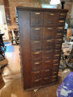 Antique Wooden Hardware Store Screw Cabinet