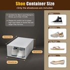 24 Pcs Shoe Storage Boxes Plastic Organizer Rack Containers Men Women Cabinet