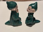Vintage Ceramic Pixie Elf Figurines  Set Of 2 Mcm