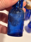 Vintage Cobalt Blue Bromo Seltzer Antique Bottles Emerson Drug Co Md Set Of 5
