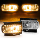 Pair Fog Lights Bumper Lamps Clear Lens Halogen For Ford F-150 F-250 1999-2004