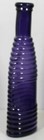 C1900 Purple Food  Bottle - Oval Ribbed Peppersauce Bottle