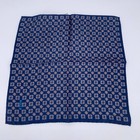 Eton Pocket Square Mens Navy Blue Geometric Medallion Silk Luxury Classic Nwt