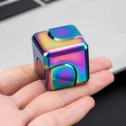 Fidget Spinner Cube Edc Toy Metallic Cube Stress Anxiety Relief For Adult