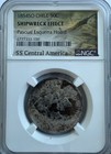 Ss Central America Chilean 1854 So Set 2 50 Centavos And Peso Shipwreck  Coins