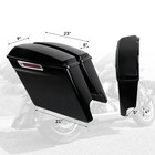 Hard Stretched Saddlebags 6x9 Speaker Cutout For Harley Street Glide Flhx Black