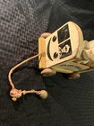 Vintage Wooden Dairy Wagon Pull Toy Playskool 1950s W  4 Bottles
