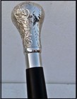 Victoria Heavy Head Solid Hardwood Folding Walking Stick Cane Antique Gift Cane