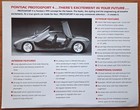 Pontiac   1991 Protosport 4 Concept Car   Original Info Flyer   Free Shipping