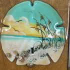 Sand Dollar Sea Shell Wall Decor Hand Painted Epoxy Coating 8  X 5 