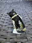 Black And White Cat Enamel Figurine Trinket Box  Excellent Condition