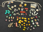 Lot  Assorted Collection Of Trade Beads Antique   Glass Beads  Ceramic Beads