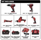 Milwaukee M18 2694-25 Cordless 5 Tool Combo Kit 2 Batteries   Charger
