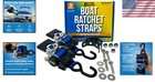 Premium Stainless Steel Retractable Ratchet Straps - Heavy Duty 600lbs Capacity