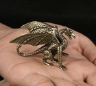 Dragon Brass Pterosaur Animal Statue Sculpture Tabletop Figurine Home Decor Usa