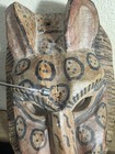 Authentic Vtg Hand-carved Wooden Tribal Jaguar Mask Painted Folk Art  Wall Decor