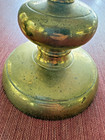 Vintage Heavy Solid Brass Candlestick Holders Pair 16in Tall Scalloped Decor