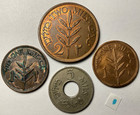 Lot Of 4 Mandate Of Palestine Israel 1 Mil  High Grade 2  5 Mils Coins 1927-1942