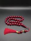 Collectible Red Faturan Islamic Prayer Rosary 33 Beads Misbah                                   