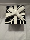Vintage Small Dana Buchman Zebra Ceramic Trinket Box