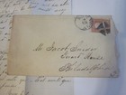 Us 1866 Cover New York Cancel Stamp 65 Letter Jacob Snider About Banking Issues