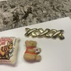 Lot Of 6 Vintage - Modern Brooch Pins Mix 1 Russ Teddy Bear