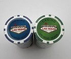 New 50ct Las Vegas Nevada Casino Souvenir Poker Chips 25 Green 15 Blue 10 Red