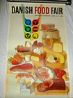 Vintage Poster  24 X 39  Original 1961 Rare Danish Food Fair Denmark Original