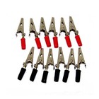 10 Pcs Electrical Test Clamps Insulated Metal Alligator Clips With Red   Black