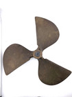 Vintage Wirkkala Patent Bronze Boat Propeller 12x14 Pitchometer Alameda 3 Blade