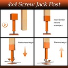 Naxvio 4x4 Screw Jacks  14 5  - 18 5  Adjustable House Floor Jacks For Leveling