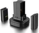 For Xbox 360 Controller 2 Pack Rechargeable Battery Kit With Dual Charging Stati
