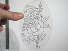 Vtg 1960s 1970s Tattoo Flash Acetate Stencil Flag And Rose Signed Mil1