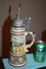 Antique 1l Navy Regimental Military German Beer Stein  Sms Schwaben  Matrosen
