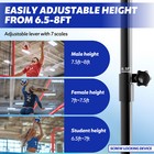 8x11 Ft Volleyball Training Equipment Practice Net Station 4 Adjustable Height