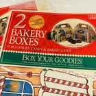 Vintage 1992 Christmas Bakery Cookie Gift Boxes Lot Of 6 Santa Gingerbread Nos