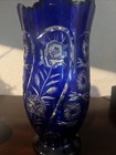 Cobalt Blue Vase  9 1 2 Inch Tall Vintage Beautiful