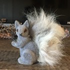 3 Vintage K  nstlerschutz Germany Flocked Squirrel Giraffe Owl Handwork Wagner